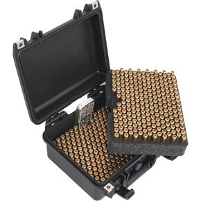 Case Club Waterproof Ammo Case - 456 Rounds of 5.56 | .223, Long Term Storage Box - Includes Silica Gel to Help Prevent Rust. Padlockable, Carry Handle, 2 Trays, Purge Valve, O-Ring
