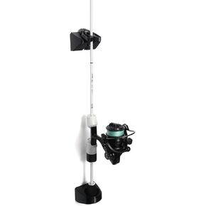 3D Printed Magnetic Fishing Rod Holder | Multi-Functional Rod Rack for Garage and Wall | Cyberpunk Style | Quick-Release Design (3-rod holder), Black