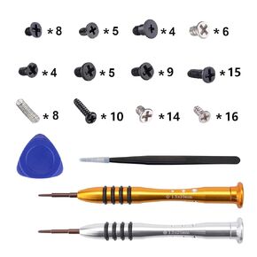 eXtremeRate Cross Screwdriver Set Opening Tools Repair Kits for Nintendo Switch OLED Joycon and Console with Spare Screws Tweezers and Prying Tool