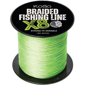 KoGo Extreme Fishing Braided Line 8X - Ultra-Strong, High Strength, Low Line Memory.