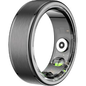 𝐒𝐦𝐚𝐫𝐭 𝐑𝐢𝐧𝐠 (Newly upgraded),Wearable Fitness Smart Ring Health Tracker,Sleep Quality & Heart Rate & Blood Oxygen Monitoring,IP68 Waterproof,No Subscription Fees,Customized Look,Black,Size 9
