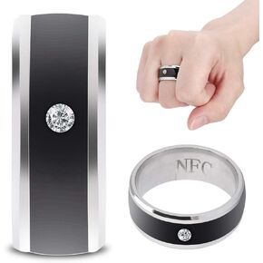 Smartring Ring Health Tracker,NFC Ring,Smart Ring Android,NFC Multifunction Smart Rings Magic Wearable Device Universal for Mobile Phone(Size 9)(size11)