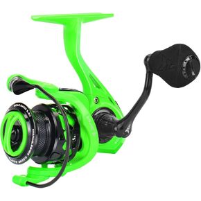 KastKing Zephyr Spinning Reel– 5.6oz - Size 500 is Perfect for Ultralight/Ice Fishing,7+1/6+1BB Smooth Powerful Fishing Reel, Fresh & Saltwater Fishing Reel, Oversized Stainless Steel Main Shaft-Green