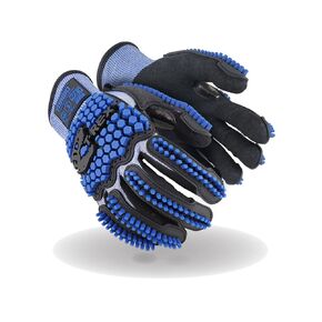 MAGID T-REX Flex Series Extremely Lightweight AeroDex Technology VersaTek Grip Palm Coated Impact 3 Glove – Size 11/XXL–ANSI Level A8–48 Pairs