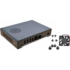 WayPonDEV Black Metal Case for CM3588 NAS Kit Open Source Single Board Computer, Metal Heat Sink for CM3588 Network Storage Module Starter Kit with Cooling Fan