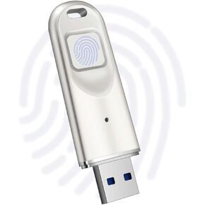 USB Flash Drive, Fingerprint Encrypted USB Drive, External Storage Fingerprint, High Speed USB 3.0 Flash, Build-in 8/32/64/128/256G for Secure Data Storage and Transfer, Password, for Laptop