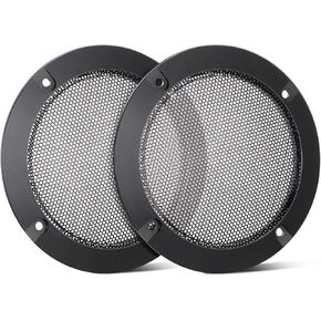 Facmogu 2PCS 8in White Ceiling Speaker Covers, Surface Mount Speaker Grill Mesh Round Speaker Grille Woofer Car Speaker Grill Cover Guard Protector Replacement Round Metal Grills