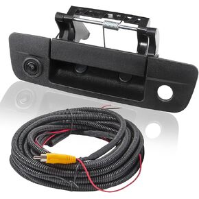 EWAY Tailgate Handle Backup Rear View Camera for Dodge Ram 1500 (2009-2017) / 2500 3500 (2010-2017) Aftermarket Reverse Parking Cameras, Tailgate Door Handle Replacement Camera 26FT Extension Harness