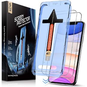 MAGIC JOHN 2 Pack for iPhone 11/iPhone XR 6.1 inch Tempered Glass Screen Protector, Auto Dust-Elimination Installation, Bubble Free, HD Clear, Easy Installation