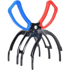 BORDSTRACT Fish Grabber, Three Claw Power Grip Fish Pliers, Non-Slip Metal Fish Gripper with Comfortable Plastic Handle, Fishing Pincer Dehooker for River Fishing, Sea Fishing, Ice Fishing