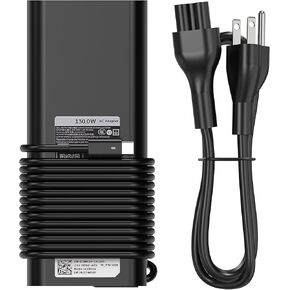 Original Replacement for Dell 130W Laptop Charger USB C Type C Slim AC Power Adapter for Dell Xps 17,Precision 5550 5530 2in1,XPS 15 2in1 9575，DA130PM170 HA130PM170 0K00F5 K00F5 0M0H25 M0H25 T4V18