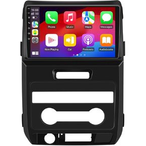 Car Audio System Suitable for Ford F150 Raptor 2009-2012 IPS Touch Screen car Radio Stereo Upgrade, with Carplay and Android Automatic Support Reverse Camera 2+32GB Manual air Conditioning(4 * 64)