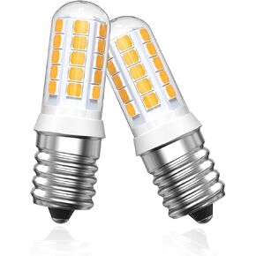 LED Microwave Light Bulbs 4W 40W Incandescent Equivalent, 6000k Daylight 400lm 120V E17 Intermediate Base Bulb for Appliance,Stove Top,Whirlpool Microwave Oven Light Bulbs Replacement,2 Pack