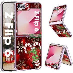Compatible with Samsung Galaxy Z Flip 6 Case Clear Slim Protective Cases Santa TPU Z Flip 6 Back Cover Full Body Protector Animal Thin Phone Case for Samsung Galaxy Z Flip 6 5G Christmas (A)