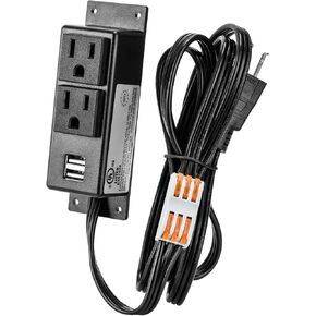 Gun Safe Power Outlet Kit, Briidea Gun Safe Accessory Electrical Outlet with USB for Interior Dehumidifiers and Lights