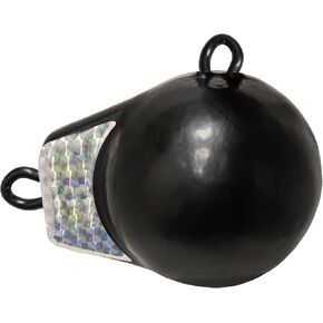 Extreme Max 3006.6949 Coated Ball-with-Fin Downrigger Weight - 8 lbs. with Silver Flash