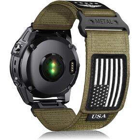 USA Ultra Series Compatible for Fenix Watch Band Replacement,Quickfit 22mm 26mm Rugged Nylon Fenix 8 6 5 7 Bands,Compatible for Fenix 8 47MM 51mm/ Fenix 7X/Fenix 6X/Fenix 5X/Enduro 2/Tactix