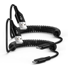 Android Auto USB C Cable for Car Samsung Charger Cord Type C Fast Charging Coiled Cell Phone Power Cord 3FT 2Pack for Samsung Galaxy A14 5G A54 S23 Ultra S22 S21 S20 A53 A13 A23,Pixel 8 7a 7 Pro 6a 6