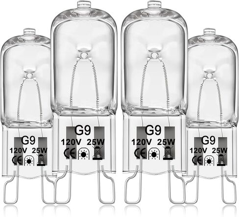 W10709921 Light Bulb for Whirlpool Microwave Oven,300°C High Temperature Resistant,G9 120V 25W Bulb Compatible with K-itchenaid Jenn-air Whirlpool Ma-ytag Replace for W10112515 AP5983626,4 Pack in Saudi Arabia