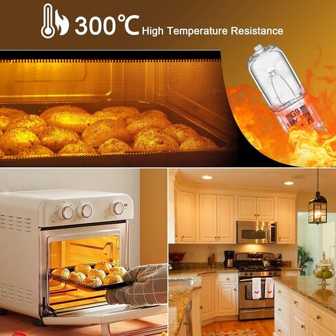 W10709921 Light Bulb for Whirlpool Microwave Oven,300°C High Temperature Resistant,G9 120V 25W Bulb Compatible with K-itchenaid Jenn-air Whirlpool Ma-ytag Replace for W10112515 AP5983626,4 Pack in Saudi Arabia