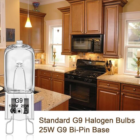 W10709921 Light Bulb for Whirlpool Microwave Oven,300°C High Temperature Resistant,G9 120V 25W Bulb Compatible with K-itchenaid Jenn-air Whirlpool Ma-ytag Replace for W10112515 AP5983626,4 Pack in Saudi Arabia