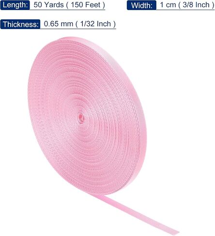 MECCANIXITY Nylon Webbing Strap Flat 5/8 Inch 50 Yards Peach Pink for Outdoor DIY Gear Repair, Backpack, Luggage-Rack, Crafts in Saudi Arabia