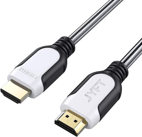 كابل JYFT HDMI بطول 6 أقدام - HDMI 2.0 (4K @ 60 إطارًا في الثانية)، سرعة عالية مع إيثرنت 18 جيجابت في الثانية، إرجاع الصوت، فيديو 4K 2016P HD، 1080P 3D، بلو راي، يدعم Apple TV، Xbox، PS3، PS4، HDTV، حزمة واحدة in Kuwait