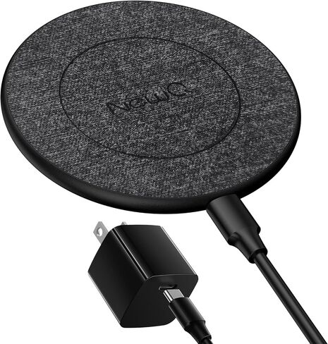 NewQ Wireless Charger, 15W Max Wireless Charging Pad for iPhone 15 14 13 12 11 X 8 Mini/SE/Pro/Max/Plus, Samsung Galaxy S23/S22/S21/S20/S10/S9/S8/S7/Note20/10/9/8, Air Pods/Pro/Galaxy Buds/+, 2 Packs in Kuwait