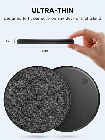NewQ Wireless Charger, 15W Max Wireless Charging Pad for iPhone 15 14 13 12 11 X 8 Mini/SE/Pro/Max/Plus, Samsung Galaxy S23/S22/S21/S20/S10/S9/S8/S7/Note20/10/9/8, Air Pods/Pro/Galaxy Buds/+, 2 Packs in Kuwait