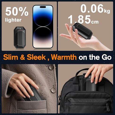 AI Hand Warmers Rechargeable 2 Pack, Portable Electric Rechargeable Hand Warmer, 20Hrs Long Heating Electric Hand Warmer, Gifts for Women, Men, Raynauds, Pain Relief，Camping,Golf,Outdoors,Indoor in Saudi Arabia