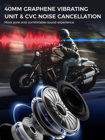 Moman Motorcycle Intercom Headset, H1 2 Pack Communication System Wireless 5.0 AI Voice Assistant IP67 Waterproof Automatic Answer Noise Cancellation, Motorbike-Helmet-Wireless-Intercom-Headset in Kuwait