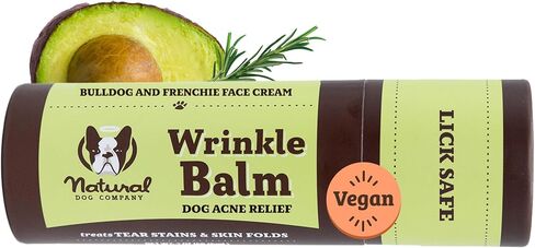 Natural Dog Company Wrinkle Balm, 2 oz. Stick, Dog Lotion for Dry Itchy Skin, Cleans Wrinkles, Yeast Infection Treatment for Dogs, Plant Based, Frenchie Dog Accessories, Made in USA in Kuwait
