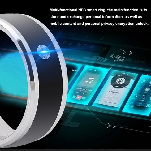 Smartring Ring Health Tracker، NFC Ring، Smart Ring Android، NFC متعدد الوظائف Smart Rings جهاز سحري يمكن ارتداؤه عالمي للهاتف المحمول (الحجم 9) (الحجم 11) in Saudi Arabia