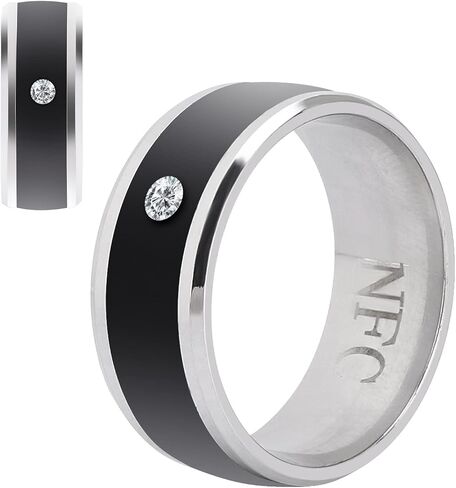 Smartring Ring Health Tracker، NFC Ring، Smart Ring Android، NFC متعدد الوظائف Smart Rings جهاز سحري يمكن ارتداؤه عالمي للهاتف المحمول (الحجم 9) (الحجم 11) in Saudi Arabia