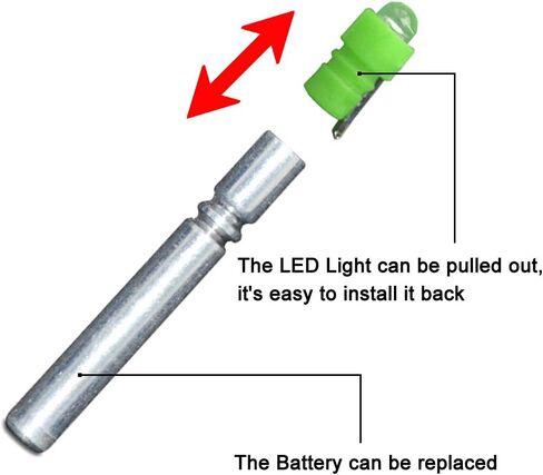 LED Lighted Bobber for Fishing Lures, Fishing Bobbers, Pen Lights, Arrow Nocks, Fishing Floats, Pole Lights, LED Flashers-6PCS in Saudi Arabia