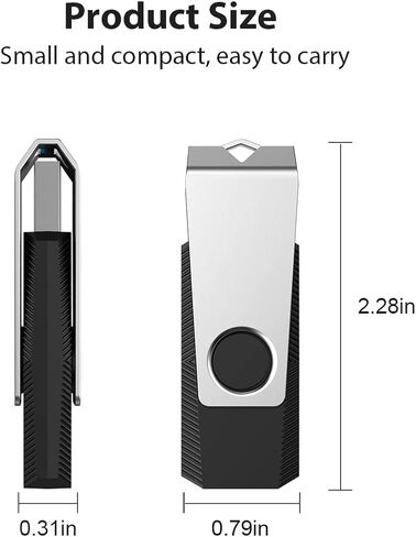 محرك أقراص فلاش Aiibe سعة 64 جيجابايت، 2 حزمة محرك فلاش USB سعة 64 جيجابايت، محرك إبهام، محرك أقراص مضغوطة، USB 2.0، محرك أقراص USB مع سلسلة مفاتيح (64 جيجا، لونان: أسود وأخضر) in Kuwait