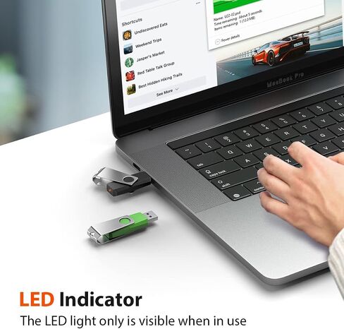 محرك أقراص فلاش Aiibe سعة 64 جيجابايت، 2 حزمة محرك فلاش USB سعة 64 جيجابايت، محرك إبهام، محرك أقراص مضغوطة، USB 2.0، محرك أقراص USB مع سلسلة مفاتيح (64 جيجا، لونان: أسود وأخضر) in Kuwait