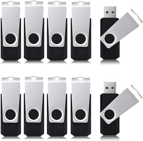 محرك أقراص فلاش Aiibe سعة 64 جيجابايت، 2 حزمة محرك فلاش USB سعة 64 جيجابايت، محرك إبهام، محرك أقراص مضغوطة، USB 2.0، محرك أقراص USB مع سلسلة مفاتيح (64 جيجا، لونان: أسود وأخضر) in Kuwait
