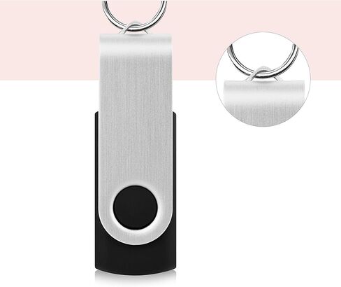 USB Drive KOOTION 20pcs 4GB USB Flash Drive 4 GB Flash Drives Thumb Drive Jump Drive Memory Stick Swivel Pen Drive, Black in Saudi Arabia