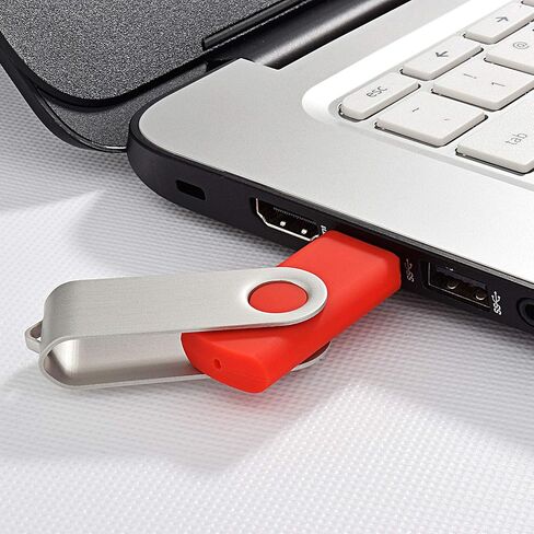 USB Drive KOOTION 20pcs 4GB USB Flash Drive 4 GB Flash Drives Thumb Drive Jump Drive Memory Stick Swivel Pen Drive, Black in Saudi Arabia