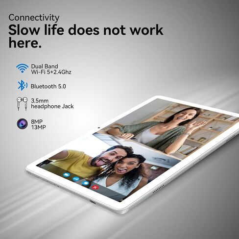 2024 Tablet 10.1 Inch 2 in 1 Android Tablet with keyboard Octa-Core 8(4+4 Virtual)+128GB Storage 1TB Expandable, 13+8MP Camera, Newest Tablets PC with Case Mouse Stylus Support 5G WiFi, IPS FHD Screen in Saudi Arabia