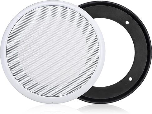 Facmogu 2PCS 8in White Ceiling Speaker Covers, Surface Mount Speaker Grill | Universal Steel Mesh Grille with Mounting Screws for Home Theater & Car Audio Woofer Loudspeaker, Decorative Circle Grille in Kuwait