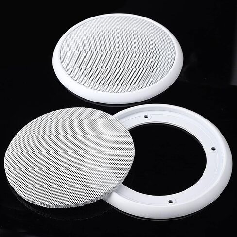 Facmogu 2PCS 8in White Ceiling Speaker Covers, Surface Mount Speaker Grill | Universal Steel Mesh Grille with Mounting Screws for Home Theater & Car Audio Woofer Loudspeaker, Decorative Circle Grille in Kuwait