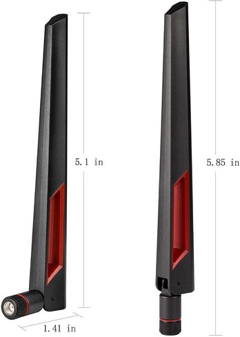 هوائي Superbat WiFi مع موصل ذكر RP-SMA، هوائي ثنائي النطاق 2.4 جيجا هرتز 5 جيجا هرتز 5.8 جيجا هرتز لبطاقة شبكة PCI-E WiFi USB راوتر كاميرا لاسلكية نقطة اتصال وما إلى ذلك. قطعتان in Kuwait