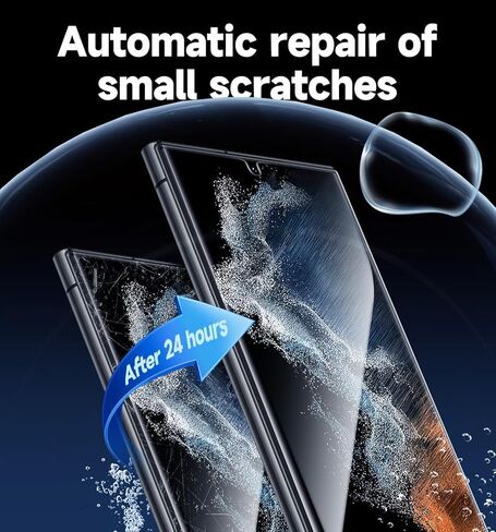 عبوة من قطعتين من MAGIC JOHN لهاتف Samsung Galaxy S22 Ultra واقي شاشة [فيلم سيراميك] ليس زجاجيًا 6.8 بوصة، [متوافق مع بصمة الإصبع بنسبة 100%] صينية سهلة التركيب، منحني ثلاثي الأبعاد، خالي من الفقاعات، شفاف عالي الدقة، حافظة in Kuwait