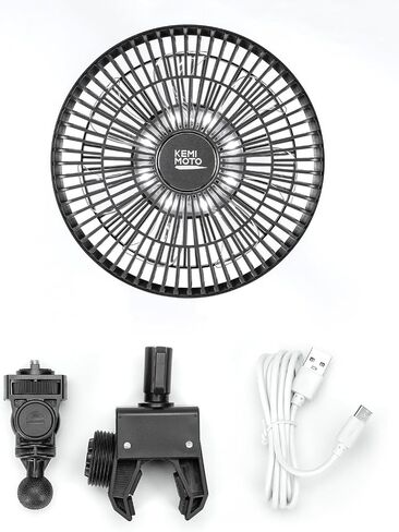 KEMIMOTO Golf Cart Fan Portable USB Input 6-Speed Settings Rechargeable Lighting Fan Fit for Golf Cart, UTVs, Cars, Forklifts, RVs, Compatible with Club Car Precedent/Tempo/Onward/EZGO in Saudi Arabia