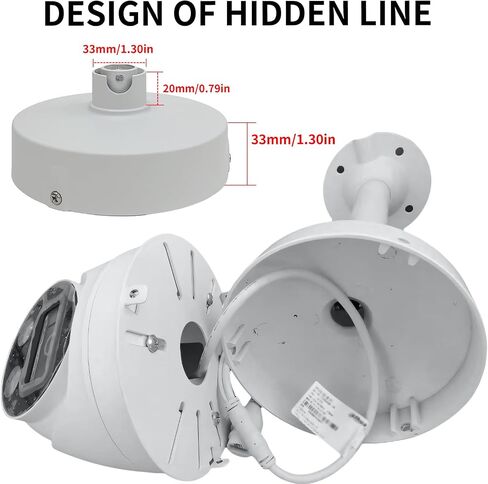 15.7-23.5in Telescopic Indoor and Outdoor Camera Bracket Metal Hoisting Ceiling Bracket, Used for Security Dome Network Camera Installation (40-60CM-PQ) in Saudi Arabia