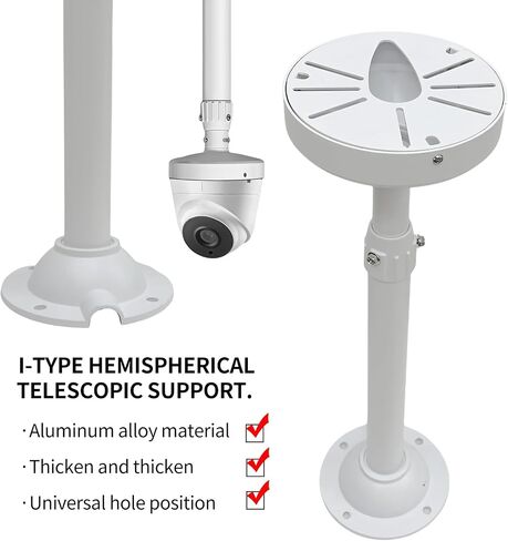 15.7-23.5in Telescopic Indoor and Outdoor Camera Bracket Metal Hoisting Ceiling Bracket, Used for Security Dome Network Camera Installation (40-60CM-PQ) in Saudi Arabia