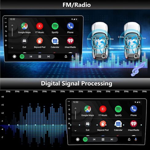 Car Audio System Suitable for Ford F150 Raptor 2009-2012 IPS Touch Screen car Radio Stereo Upgrade, with Carplay and Android Automatic Support Reverse Camera 2+32GB Manual air Conditioning(4 * 64) in Saudi Arabia