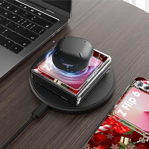 Compatible with Samsung Galaxy Z Flip 6 Case Clear Slim Protective Cases Santa TPU Z Flip 6 Back Cover Full Body Protector Animal Thin Phone Case for Samsung Galaxy Z Flip 6 5G Christmas (A) in Kuwait